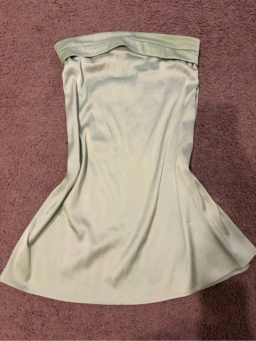 Amazon Strapless Mint Green Mini Dress